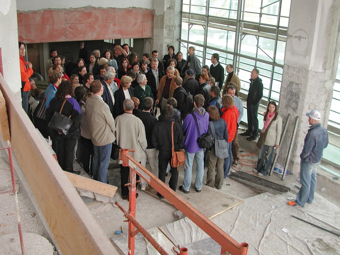 Baustellenführung im Adambräu, 2004
Bildnachweis: © aut