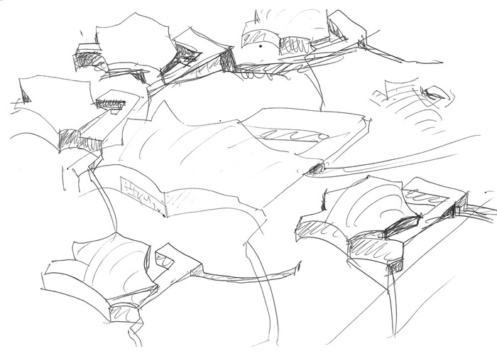 Alvaro Siza, Formenstudie zum Anyang Pavillon