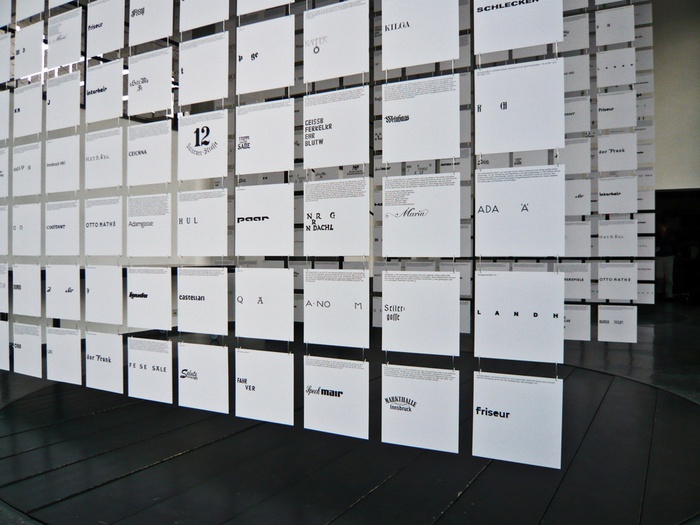 Installation "Alphabet Innsbruck" im aut, © aut