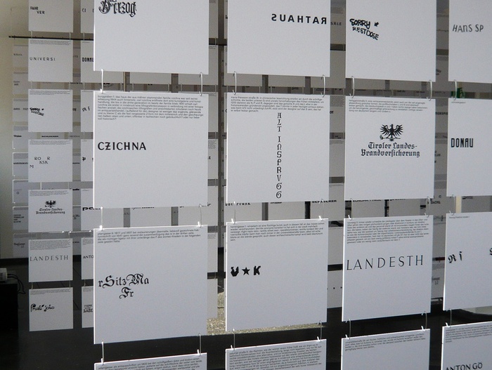 Installation "Alphabet Innsbruck" im aut, © aut