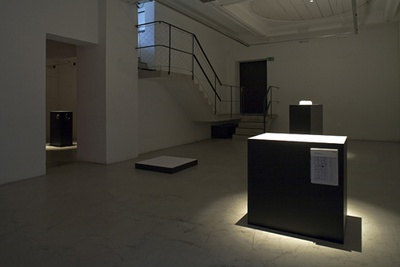 Blick in die Ausstellung "Architektur in Wörtern"