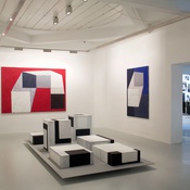 Blick in die Ausstellung "Arthur Salner: Raumbilderwelten" im aut