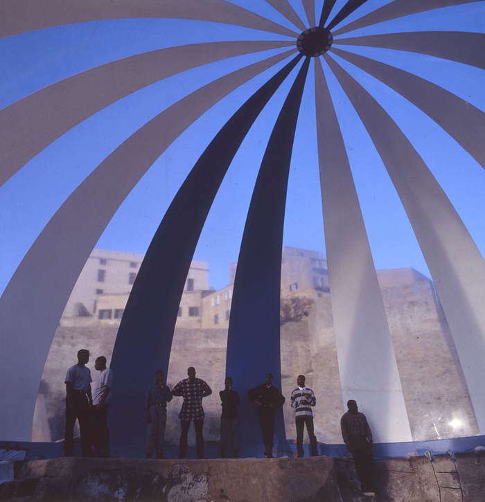 Volumen auf dem Tour de Sel in Calvi für das „Festival du Vent“, für das Müller ab 1991 zwanzig Jahre lang tätig war