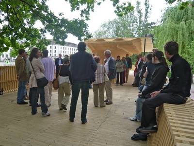 Die Plattform "... ich will an den Inn" ist der zentrale Ort der Architekturtage 2008