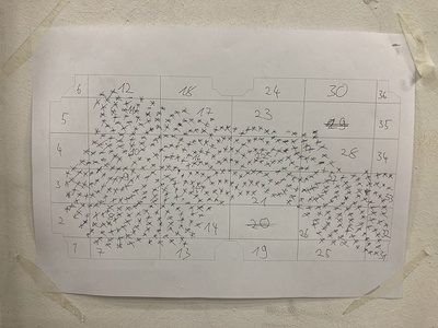 Krater Fajan, Viel TamTam um Nichts, Skizze Decke