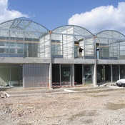 Wohnbau von Anne Lacaton & Jean Philippe Vassal
während der Bauzeit, Sommer 2004