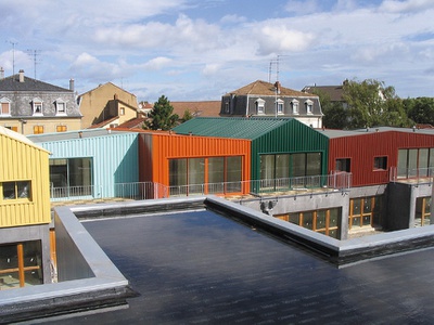 Wohnbau von Matthieu Poitevin während der Bauzeit, Sommer 2004