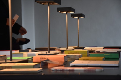 Pressegespräch zur Ausstellung "Lars Müller: Bücher bauen"