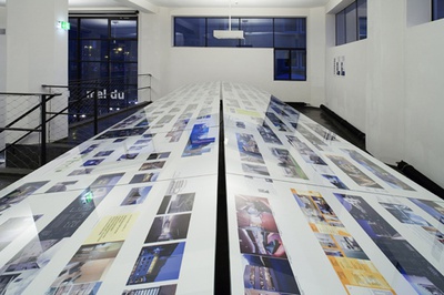 Blick in die Ausstellung "Neues Bauen in Tirol 2006"