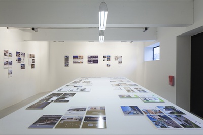 Blick in die Ausstellung "Neues Bauen in Tirol 2012"