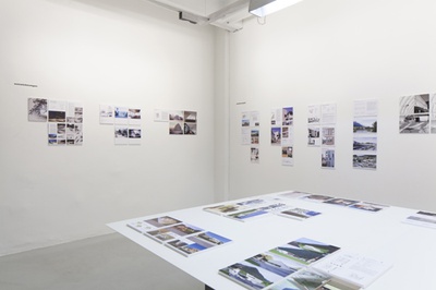 Blick in die Ausstellung "Neues Bauen in Tirol 2012"