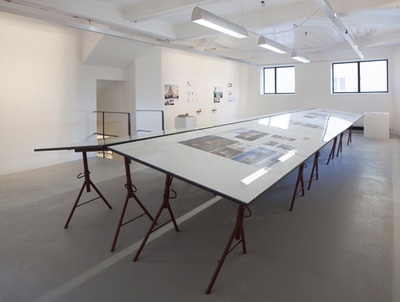 Blick in die Ausstellung "ZV Bauherrenpreis 2012" im aut