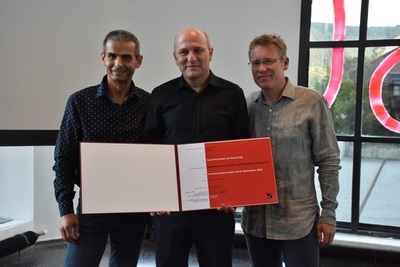 Anerkennung des Landes Tirol für Neues Bauen 2020: Martinsbrücke bei Zirl – Geh- und Radwegbrücke über den Inn, Zirl (Architektur: Hans Peter Gruber, Tragwerksplanung: Thomas Sigl, Bauherrschaft: Amt der Tiroler Landesregierung, Gemeinden Zirl, Unterperfuss und Kematen)