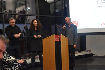 Begrüßung durch Martin Scharfetter (aut), Veronika König (Arch+Ing) und Radek Hála (ZV Tirol)