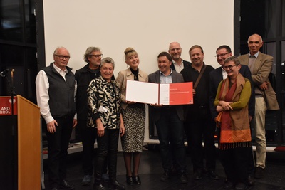 Auszeichnung des Landes Tirol für Neues Bauen 2022 für die Revitalisierung der Burg Heinfels durch Gerhard Mitterberger