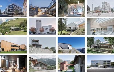 Die 16, zur „Auszeichnung des Landes Tirol für Neues Bauen 2022“ nominierten Projekte