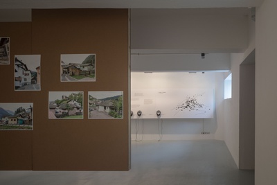 Blick in die Ausstellung "Walter Niedermayr: Koexistenzen" im aut