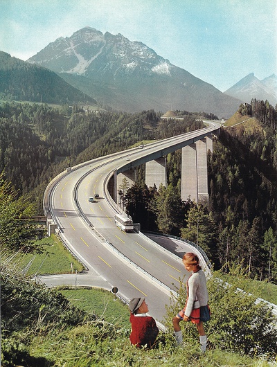 Die Europabrücke, das Herzstück der Brenner Autobahn