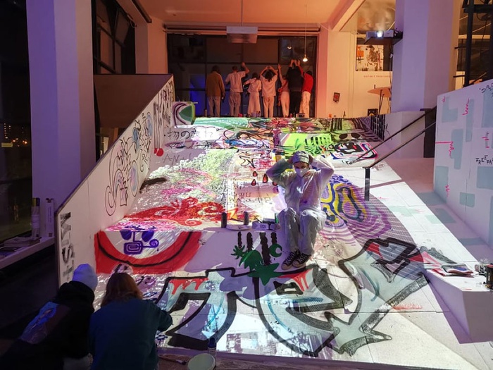 Aktion von Bories and Friends im "Common Ground"