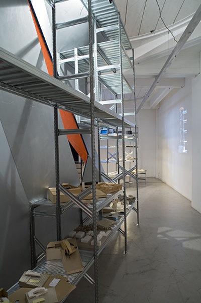 Blick in die Ausstellung "Rainer Pirker: architeXtures" im aut