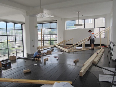 Ausstellungsaufbau - Tag 1