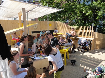 Die stattSTUBE war der zentrale Ort der Architekturtage 2012 in TIrol