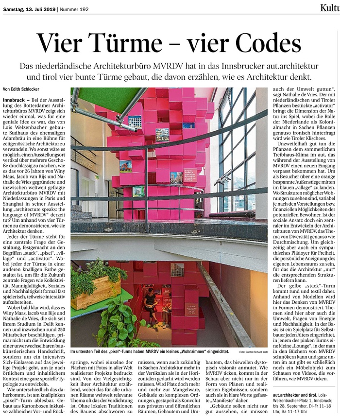 Tiroler Tageszeitung, 13. Juli 2019