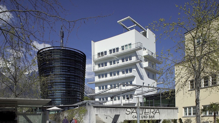 Lois Welzenbacher, Kurhotel Seeber (heute Parkhotel), Hall, 1930 – 32