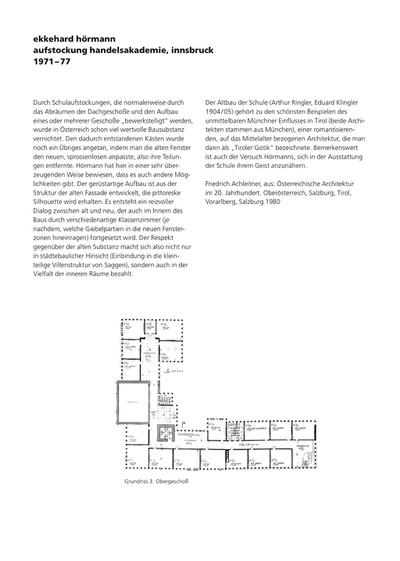 Einführungsseite Aufstockung Handelsakademie
