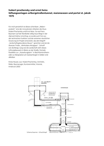 Einführungsseite Lüftungsanlagen Arlbergstraßentunnel