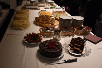 Das ausgezeichnete Nachspeisenbuffet