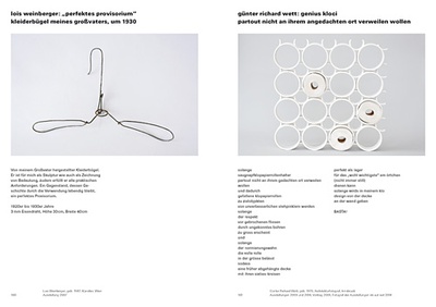 Beiträge von Lois Weinberger - "Perfektes Provisorium" und Günter Richard Wett "Genius Kloci"