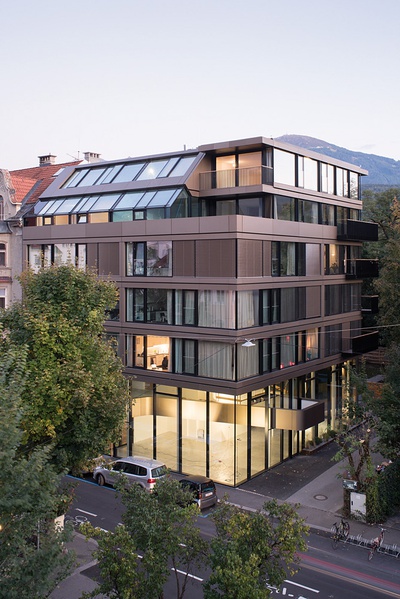 Stadthaus M11, Innsbruck, 2010 – 2015 (Architektur: Ohnmacht Flamm Architekten)