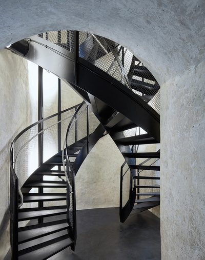 Stadtturm Innsbruck Doppelhelix, Innsbruck, 2014 – 2017 (Architektur: Hanno Vogl-Fernheim)