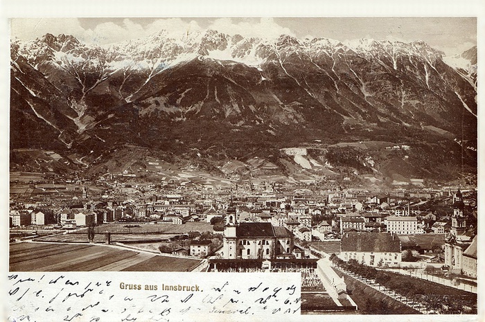 Historische Postkarte mit der Kastanienallee