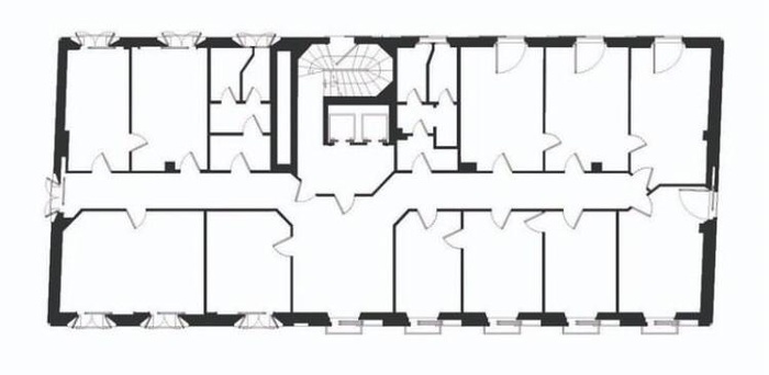 Haus von Luigi Caccia Dominioni in Mailand, Grundriss