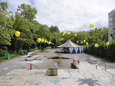 Sommer 2014: Der Bauplatz im Rapoldiplatz ist einer der zentralen Orte der Architekturtage 2014