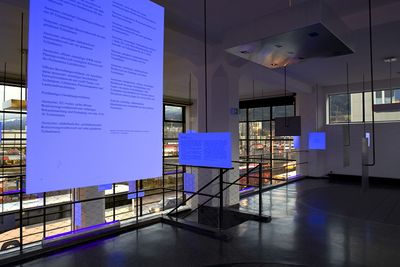 Blick in die Ausstellung "Architektur in Wörtern"