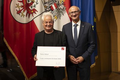 Rainer Köberl mit Landeshauptmann Anton Mattle