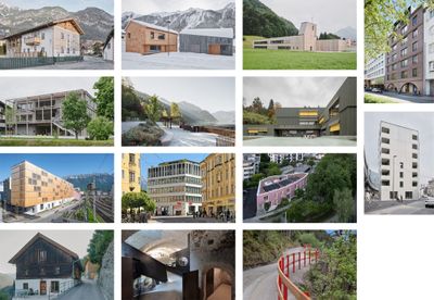 Die 14 zur "Auszeichnung des Landes Tirol für Neues Bauen 2026" nominierten Projekte