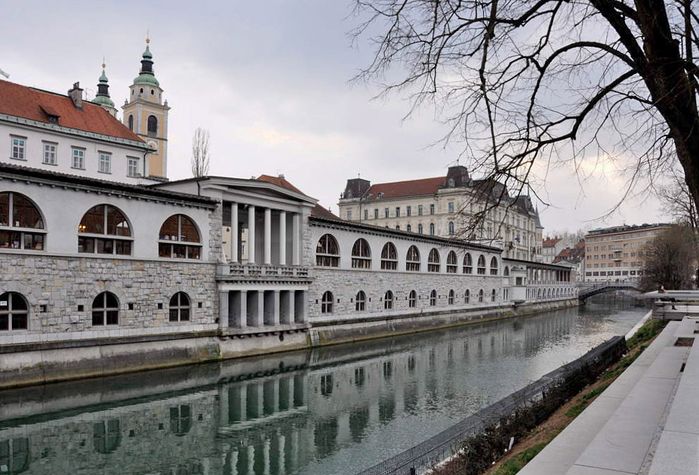 Jože Plečnik, Zentraler Marktplatz (1940), Ljubljana