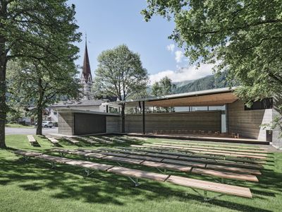 Anerkennung des Landes Tirol für Neues Bauen 2022: Pavillon, Umhausen, 2018 – 2021 (Architektur: Armin Neurauter)