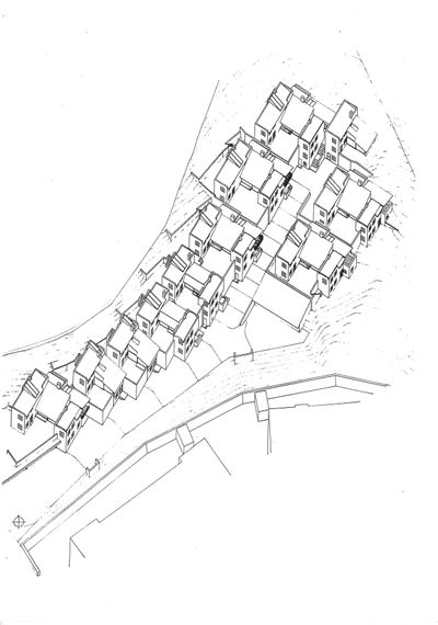 Norbert Fritz, Siedlung Pumpligahn, Innsbruck, Axometrie