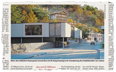 Rendering des Innstraßen-Projekts, abgedruckt im „Kurier“ vom 15. 7. 2023