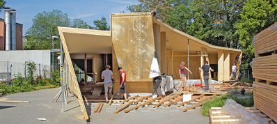 Mitte Mai ist der Rohbau fertig, Foto © Günter R. Wett