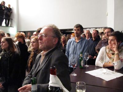 Ausstellungseröffnung und Feier "20 Jahre aut" – Kurzvorträge von Herwig van Staa (Landtagspräsident) und Arno Ritter (Leiter aut. architektur und tirol) und ein rauschendes Fest bis spät in die Nacht