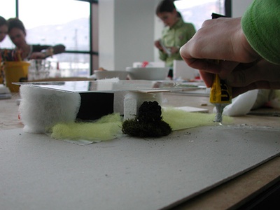 Fotos von Workshops und Exkursionen im Rahmen von "aut: kids"