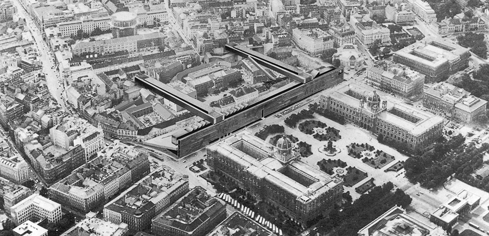 PAUHOF Architekten, Synthese Museum vor / über / in den ehemaligen Hofstallungen, 1987 – 2016 – © PAUHOF PAUHOF Architekten, Synthese Museum vor / über / in den ehemaligen Hofstallungen, 1987 – 2016