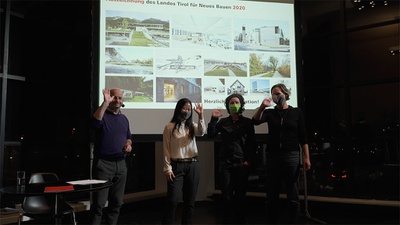 Bekanntgabe der "Auszeichnungen des Landes Tirol für Neues Bauen 2020" im aut