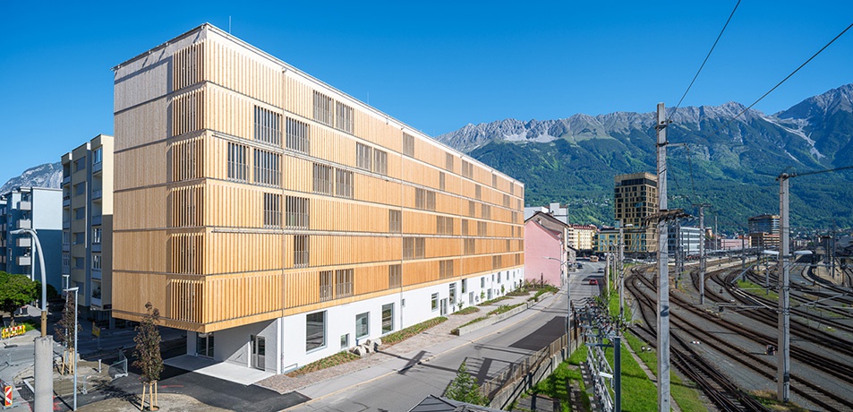 Gästehaus für Studierende und Lehrende, Innsbruck – © Nikolaus Schletterer Gästehaus für Studierende und Lehrende, Innsbruck